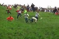 grubbyfacekid grubby face activities gloucestershire cheese rolling people chasing falling down steep grassy hill